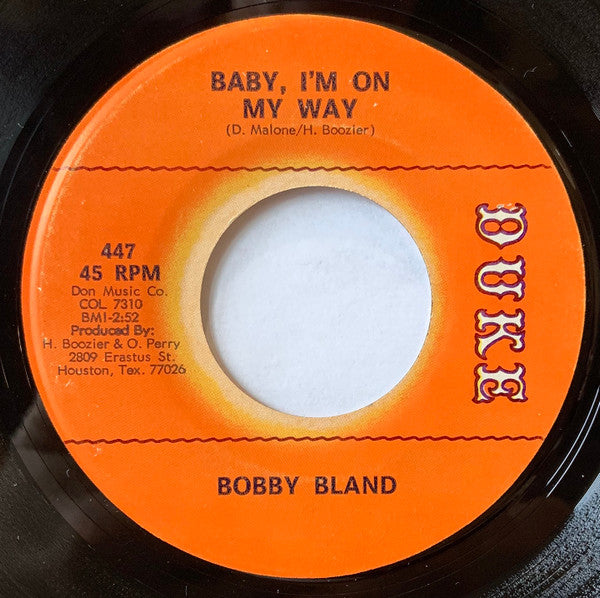 Bobby Bland : Gotta Get To Know You / Baby, I'm On My Way (7")