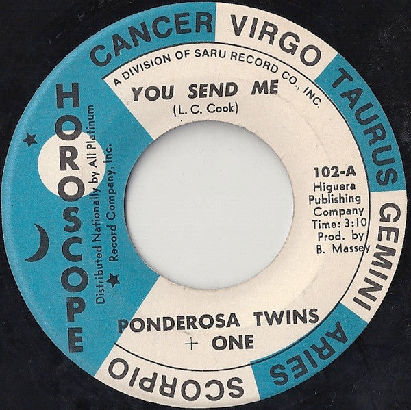 Ponderosa Twins + One : You Send Me (7", Single)