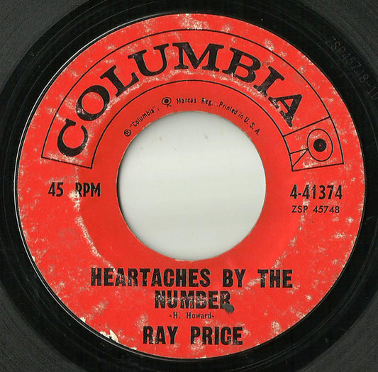 Ray Price : Heartaches By The Number (7", Single)