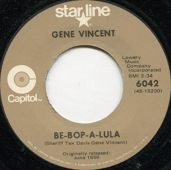 Gene Vincent : Be-Bop-A-Lula (7")