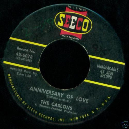 The Caslons : Anniversary Of Love / The Quiet One (7", Single)