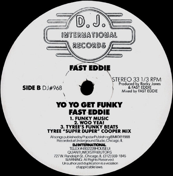 Fast Eddie* : Yo Yo Get Funky (12")