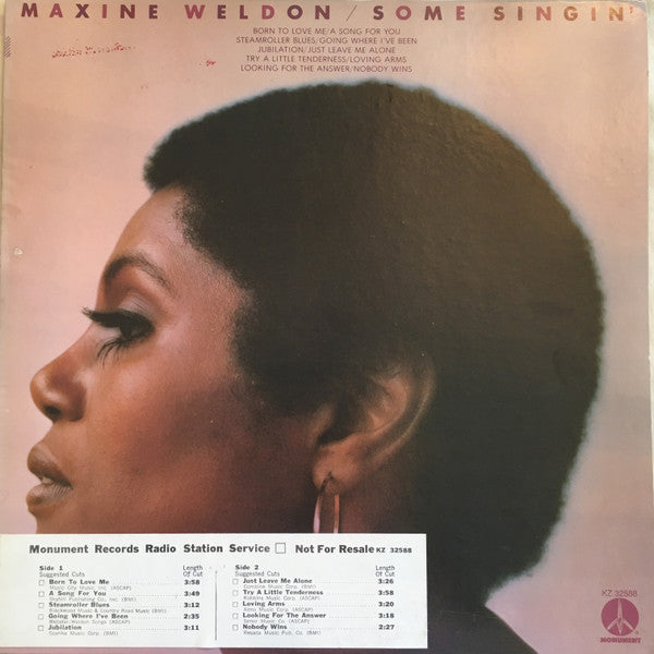 Maxine Weldon : Some Singin' (LP, Album)