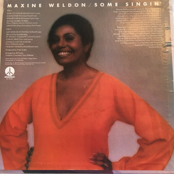 Maxine Weldon : Some Singin' (LP, Album)