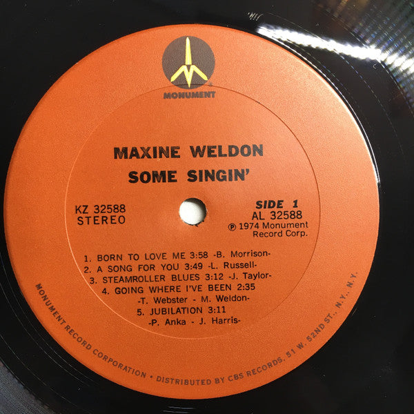 Maxine Weldon : Some Singin' (LP, Album)
