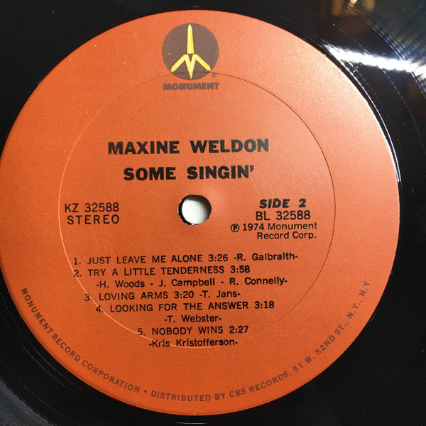Maxine Weldon : Some Singin' (LP, Album)