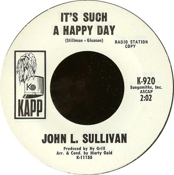 John L. Sullivan : Trying To Catch The Wind (7", Promo)