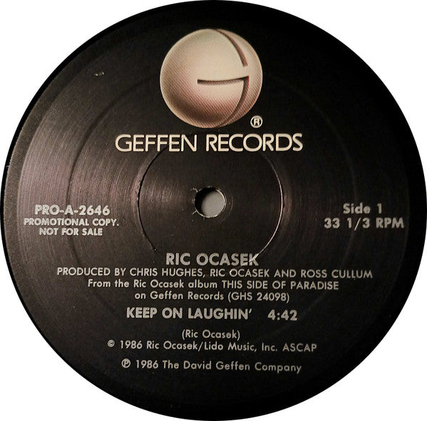 Ric Ocasek : Keep On Laughin' (12", Promo)