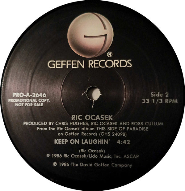 Ric Ocasek : Keep On Laughin' (12", Promo)