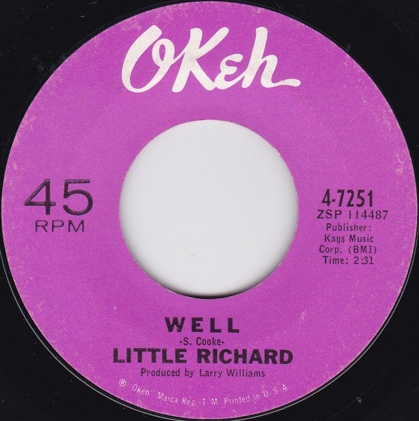 Little Richard : Poor Dog (Who Can't Wag His Own Tail) (7", Single, Styrene, Ter)