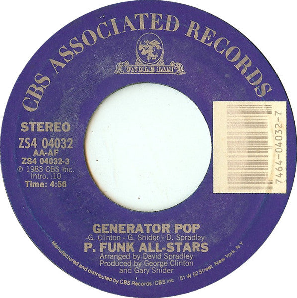 P. Funk All-Stars* : Generator Pop / Hydraulic Pump (7", Styrene, Car)