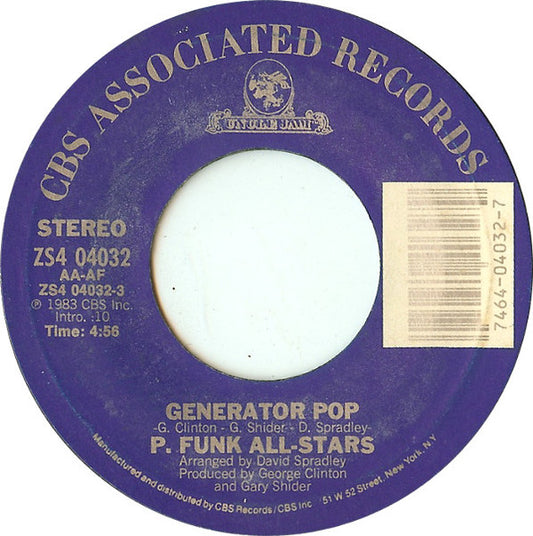 P. Funk All-Stars* : Generator Pop / Hydraulic Pump (7", Styrene, Car)
