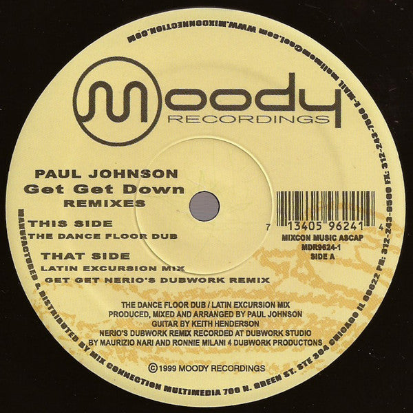 Paul Johnson : Get Get Down (Remixes) (12")