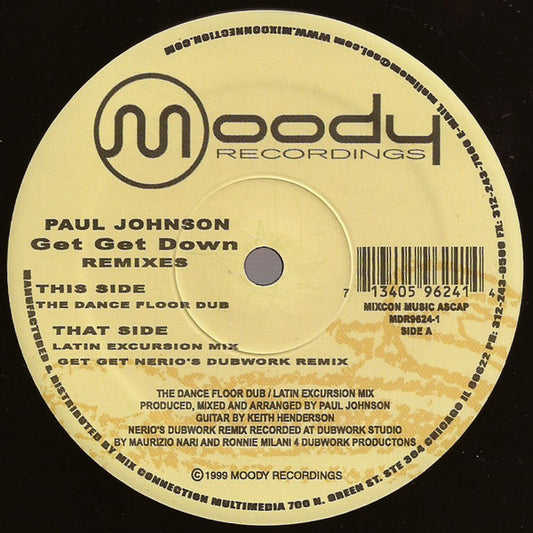 Paul Johnson : Get Get Down (Remixes) (12")