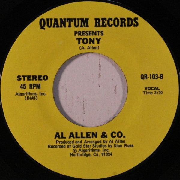 Al Allen & Co. : Aquarius / Tony (7")