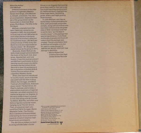 Bob Wills & Tommy Duncan : Hall Of Fame (2xLP, Comp, Res)