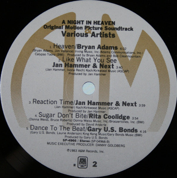 Various : A Night In Heaven (The Original Motion Picture Soundtrack) (LP, Album, RCA)