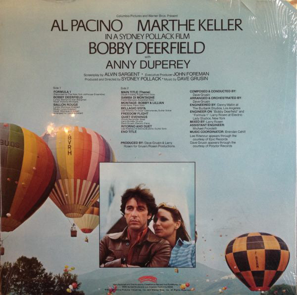 Dave Grusin : Bobby Deerfield (Music From The Original Motion Picture Soundtrack) (LP, Album)