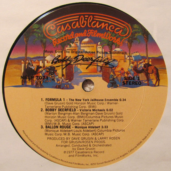 Dave Grusin : Bobby Deerfield (Music From The Original Motion Picture Soundtrack) (LP, Album)