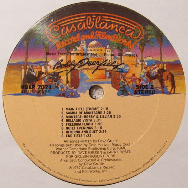 Dave Grusin : Bobby Deerfield (Music From The Original Motion Picture Soundtrack) (LP, Album)