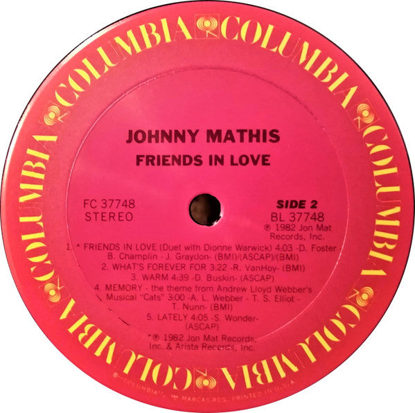 Johnny Mathis : Friends In Love (LP, Album)