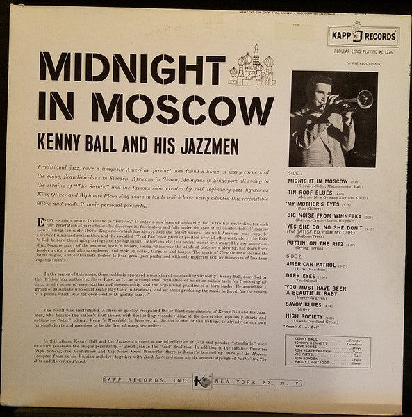 Kenny Ball And His Jazzmen : Midnight In Moscow (LP, Album, Mono)