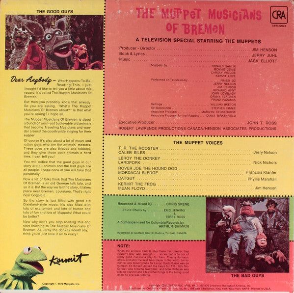 Kermit The Frog : The Muppet Musicians Of Bremen (LP, Album)