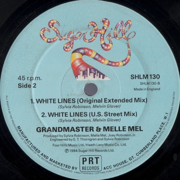 Grandmaster & Melle Mel* : White Lines (12")