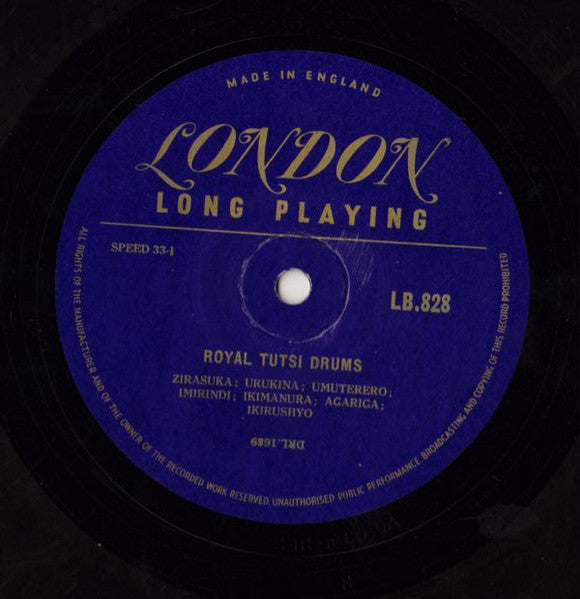 Hugh Tracey : Congo Drums (10", Mono)