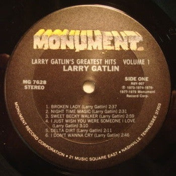 Larry Gatlin : Larry Gatlin's Greatest Hits Volume I (LP, Comp, Ter)