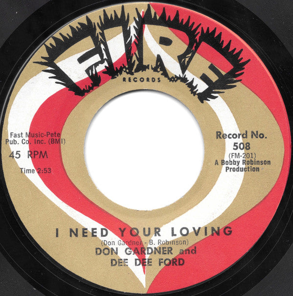 Don Gardner And Dee Dee Ford : I Need Your Loving / Tell Me (7", Single, RP, Styrene, Mon)