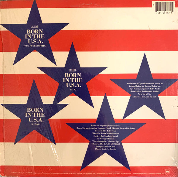 Bruce Springsteen : Born In The U.S.A. (12", Single)