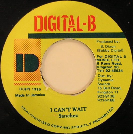 Sanchez : I Can't Wait (7")