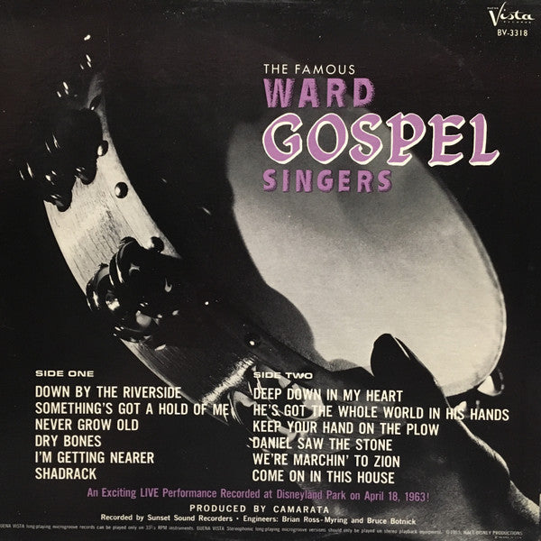 The Famous Ward Gospel Singers* : Recorded Live At Disneyland (LP, Album)