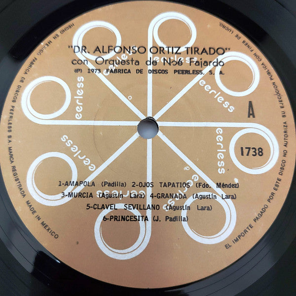 Alfonso Ortiz Tirado : Con La Orquesta De Noe Fajardo (LP, Comp)
