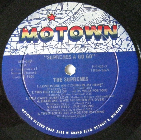 The Supremes : A' Go-Go (LP, Album, Mono)