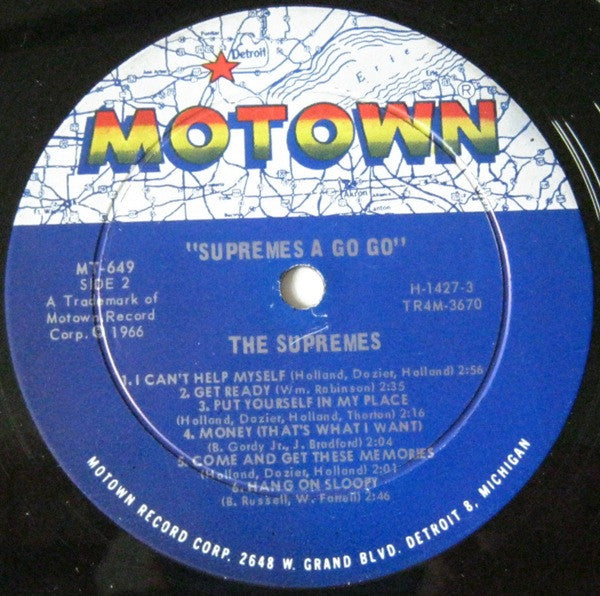 The Supremes : A' Go-Go (LP, Album, Mono)