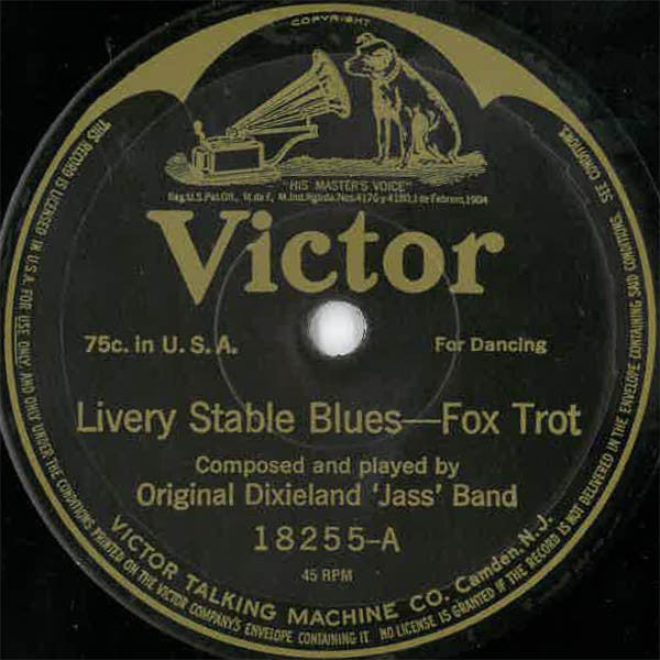 Original Dixieland Jazz Band : Livery Stable Blues / Original Dixieland One Step (10", Ltd, Promo, RE)