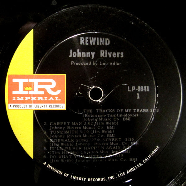 Johnny Rivers : Rewind (LP, Album, Mono)