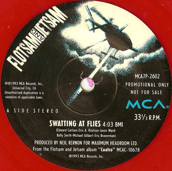 Flotsam And Jetsam : Swatting At Flies (7", Promo, Red)