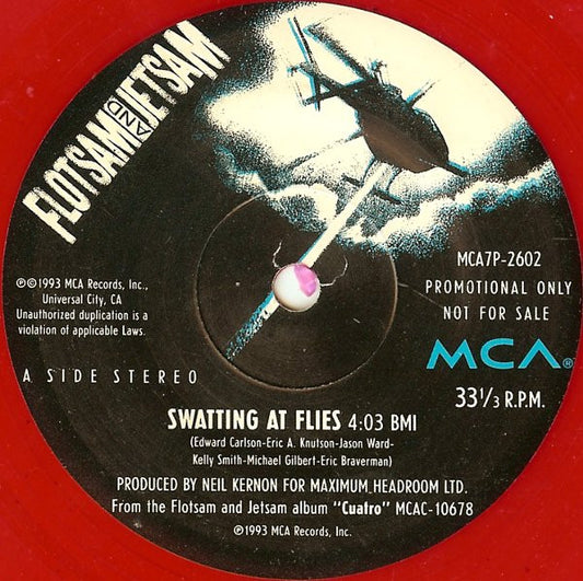 Flotsam And Jetsam : Swatting At Flies (7", Promo, Red)