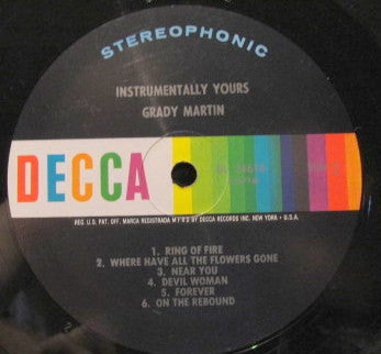 Grady Martin : Instrumentally Yours (LP, Album)