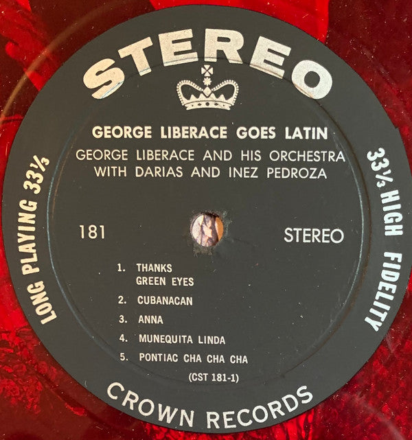 George Liberace And His Orchestra With Darias* And Inez Pedroza : George Liberace Goes Latin (LP, Album, Red)