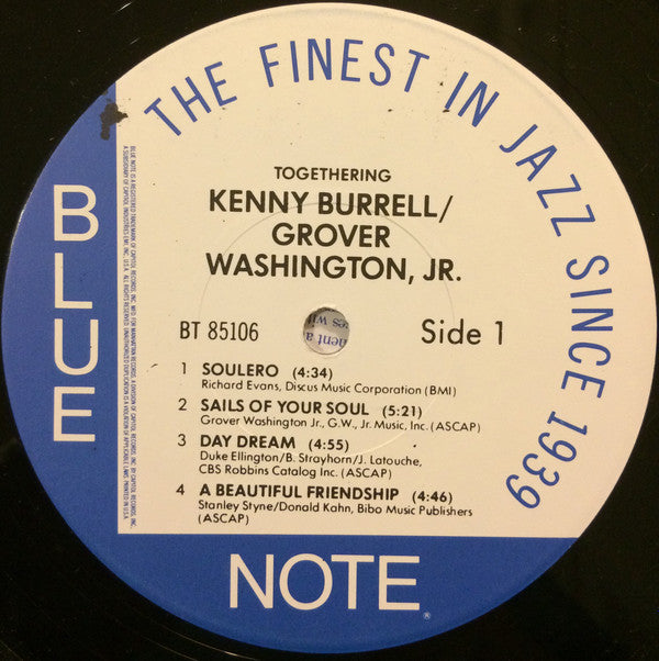 Kenny Burrell, Grover Washington, Jr. : Togethering (LP, Album)