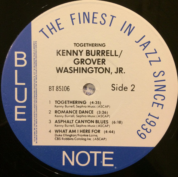 Kenny Burrell, Grover Washington, Jr. : Togethering (LP, Album)