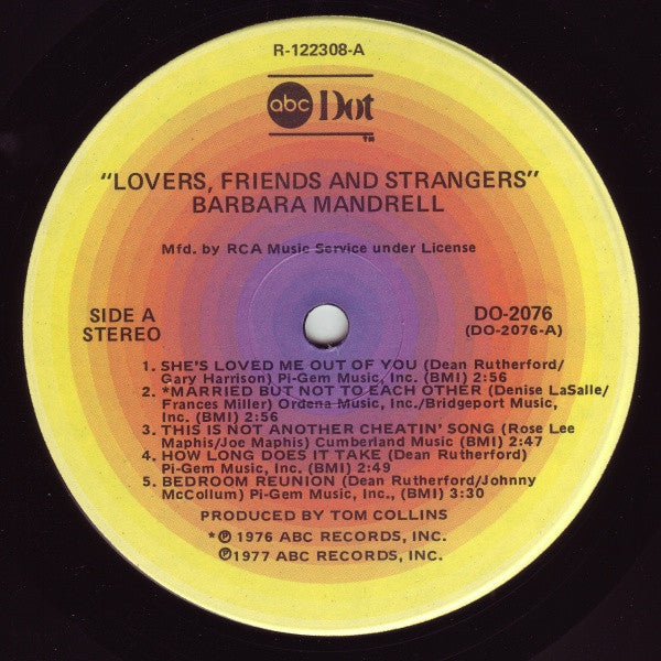 Barbara Mandrell : Lovers, Friends And Strangers (LP, Album, Club)