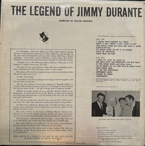 Walter Winchell Presents Jimmy Durante : The Legend Of Jimmy Durante (LP, Album)