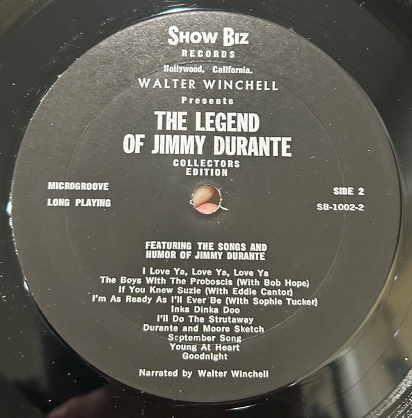 Walter Winchell Presents Jimmy Durante : The Legend Of Jimmy Durante (LP, Album)