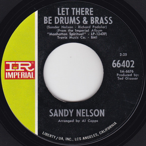 Sandy Nelson : Let There Be Drums & Brass (7", Single, Styrene, All)