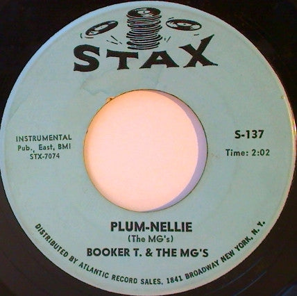 Booker T. & The MG's* : Chinese Checkers / Plum-Nellie (7", Single)